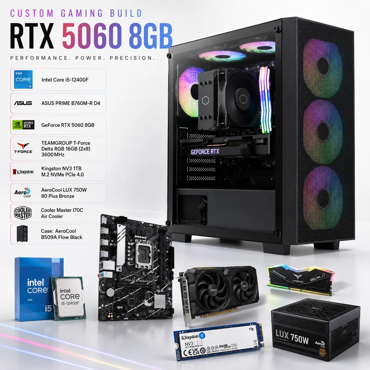 Gaming PC i5 RTX 5060 8GB 16GB RAM - Custom Build