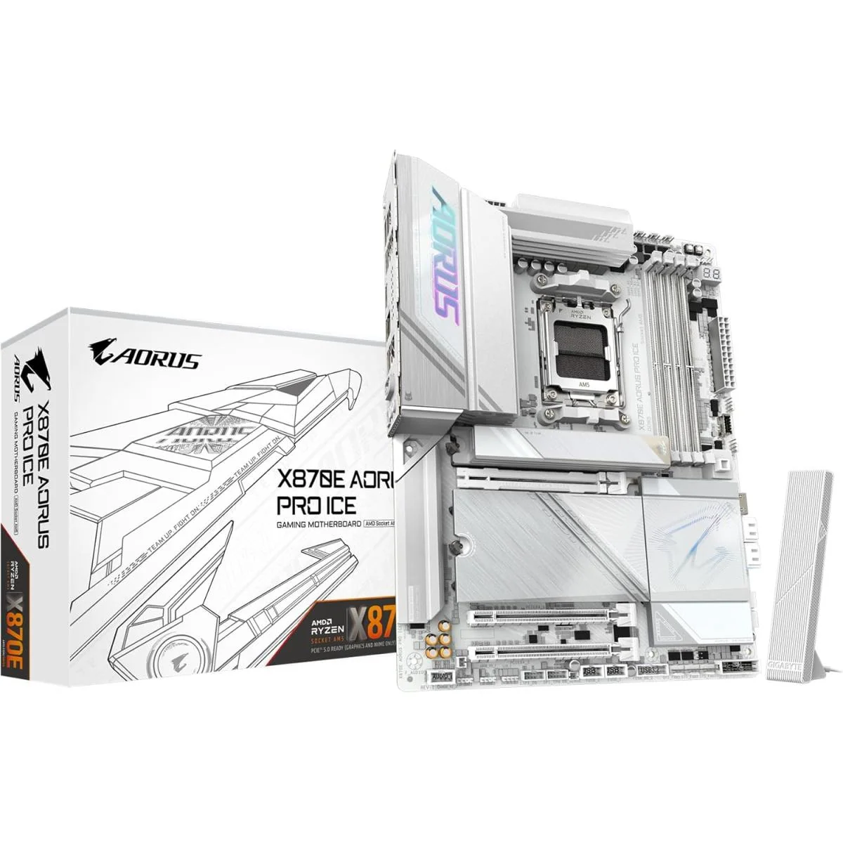GIGABYTE X870E AORUS PRO ICE WIFI7 White Motherboard