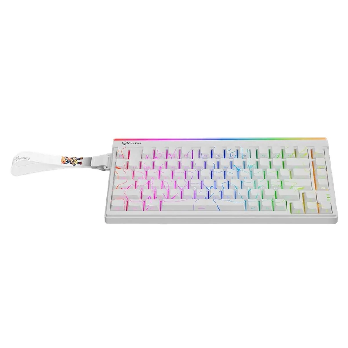 Meetion VibeKeyB75 Compact 75% Wireless Membrane Gaming Keyboard -White