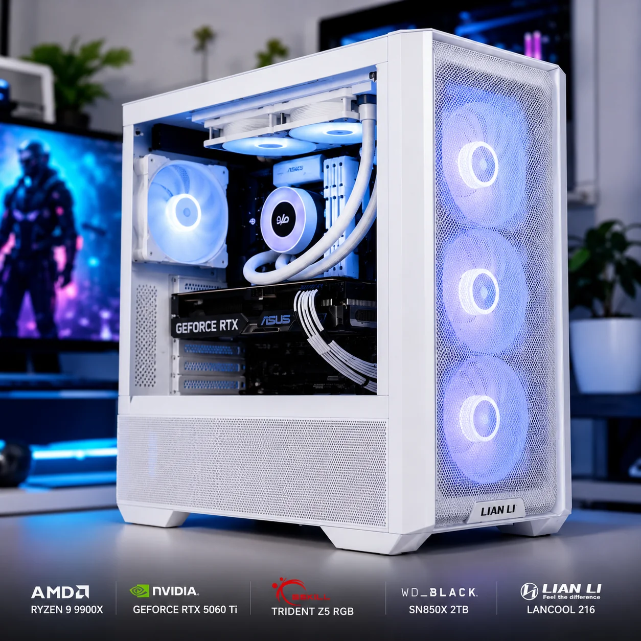Gaming PC Ryzen 9 9900X RTX 5060 Ti Gaming PC Build 32GB 2TB