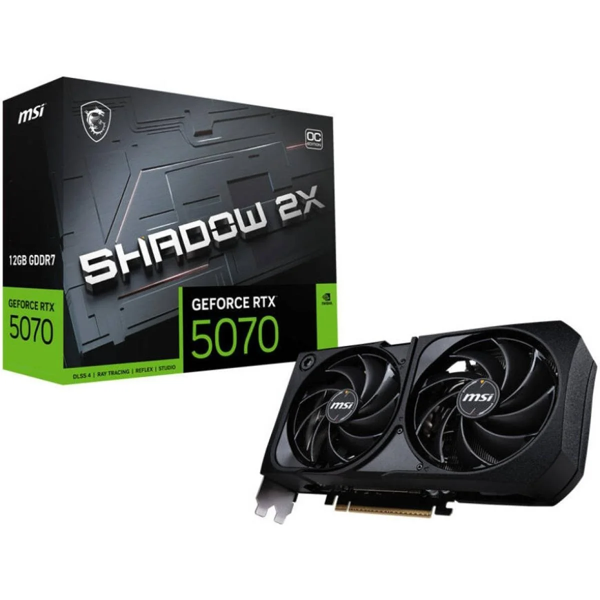 MSI GeForce RTX 5070 SHADOW 2X OC 12GB GDDR7- Graphics Card